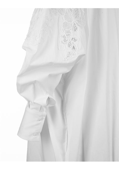 White Oversized Shirt Dress With Lace ERMANNO SCERVINO | D442Q348MSC10601