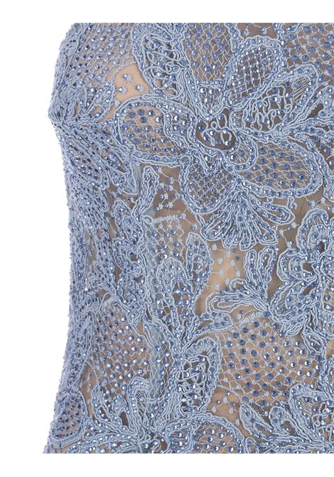Midi Dress In Light Blue Lace With Crystals ERMANNO SCERVINO | D442Q361CTBQZ64010