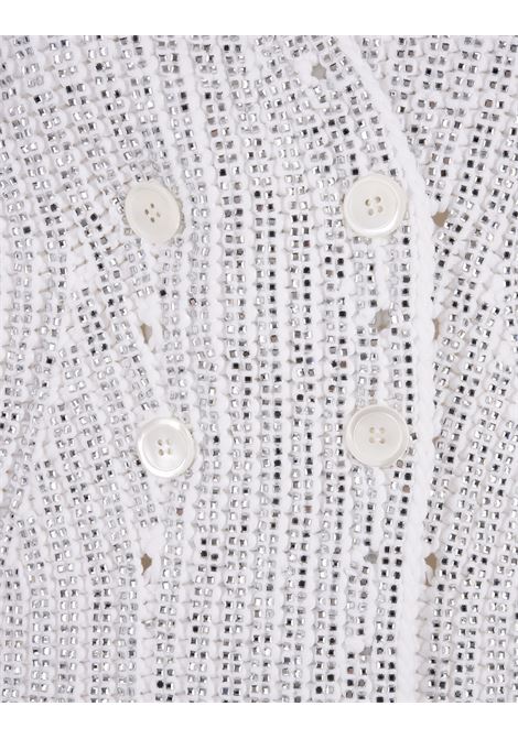 Pearl Stitch Cardigan In White ERMANNO SCERVINO | D445D303CTSQE10601