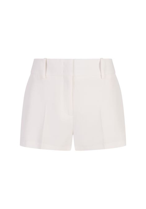 White Linen Blend Tailored Shorts ERMANNO SCERVINO | D446P324DIE14800