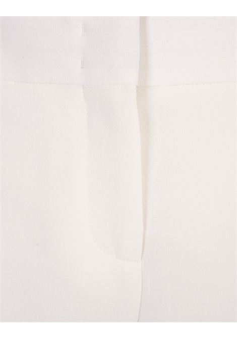 White Linen Blend Tailored Shorts ERMANNO SCERVINO | D446P324DIE14800