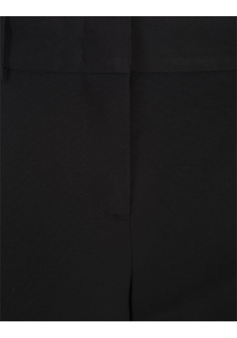Black Linen Blend Tailored Shorts ERMANNO SCERVINO | D446P324DIE95708