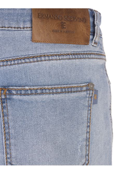 Mid Blue Denim Shorts With Jewel Embroidery ERMANNO SCERVINO | D447P324CBCNJ94037
