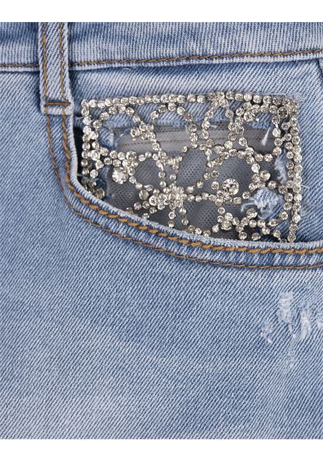 Mid Blue Denim Shorts With Jewel Embroidery ERMANNO SCERVINO | D447P324CBCNJ94037