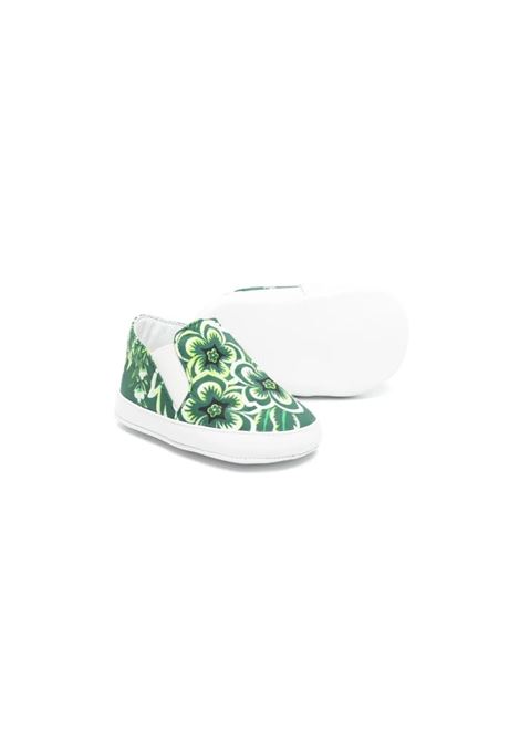Sneakers With Green Paisley Print ETRO KIDS | GU0626-P0417719AV