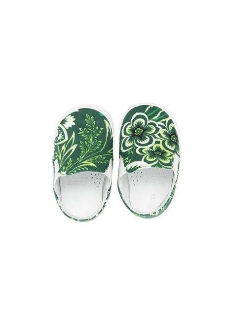 Sneakers With Green Paisley Print ETRO KIDS | GU0626-P0417719AV