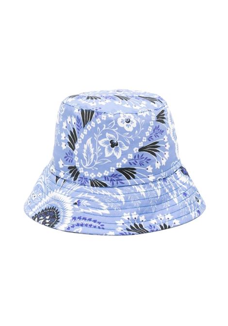 Cappello Bucket Con Stampa Paisley Azzurra ETRO KIDS | GU0647-P0417654AV