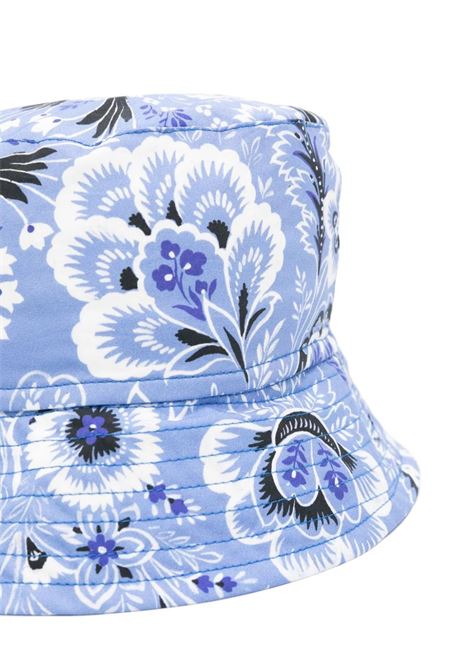 Bucket Hat With Light Blue Paisley Print ETRO KIDS | GU0647-P0417654AV