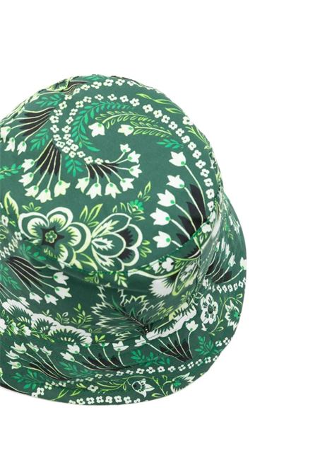 Bucket Hat With Green Paisley Print ETRO KIDS | GU0647-P0417719AV