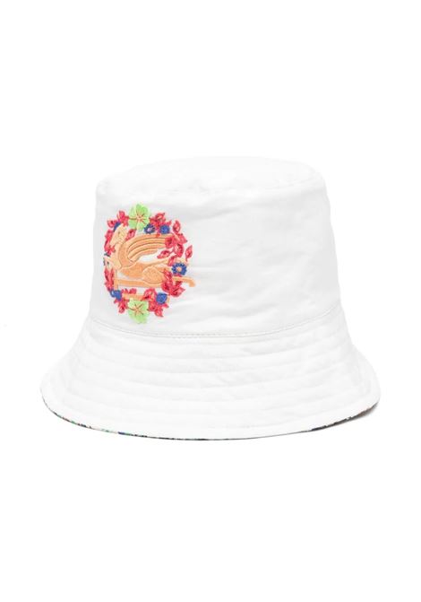 White/Multicolor Reversible Bucket Hat ETRO KIDS | GU0A07-P0413101MC