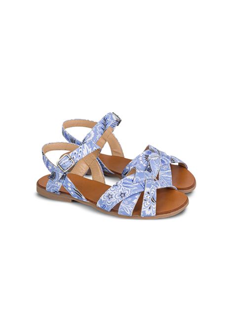 Light Blue Sandals With Paisley Motif ETRO KIDS | GU0A36-Z2193654AV