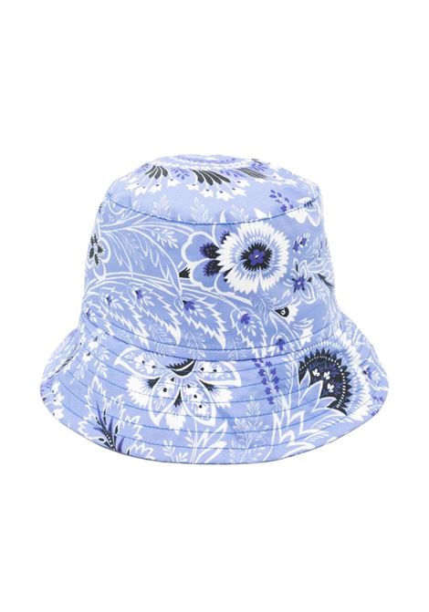 Cappello Bucket Con Stampa Paisley Azzurra ETRO KIDS | GU0P17-P0417654AV