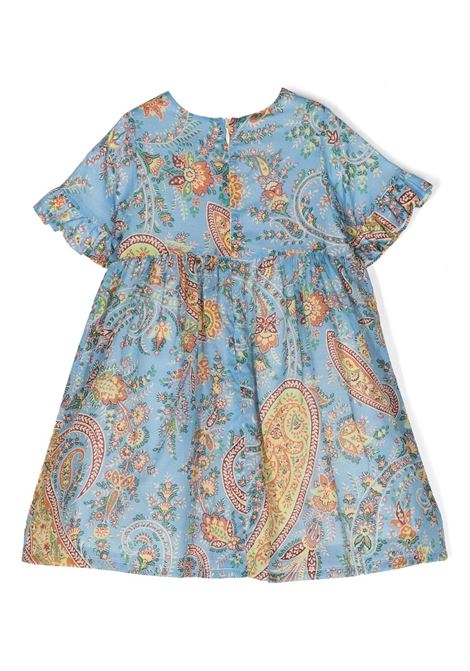 Light Blue Dress With Paisley Print ETRO KIDS | GU1071-M0045602MC