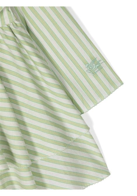 Green Striped Dress With Ruffles ETRO KIDS | GU1A40-P0385101VE