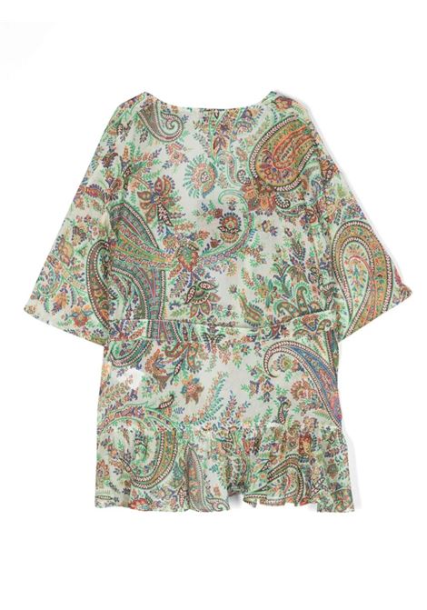 Wrap Dress With Multicolored Paisley Motif ETRO KIDS | GU1B53-M0045102MC