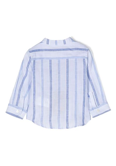 Light Blue Striped Linen Shirt With Logo ETRO KIDS | GU5500-I0213100BL