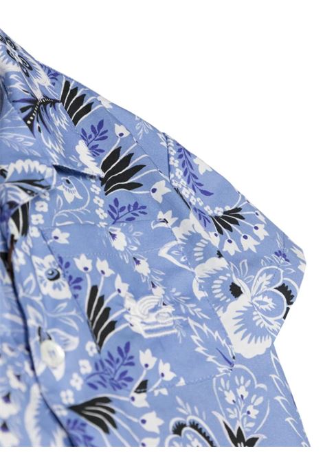 Light Blue Bowling Shirt With Paisley Print ETRO KIDS | GU5511-P0417654AV