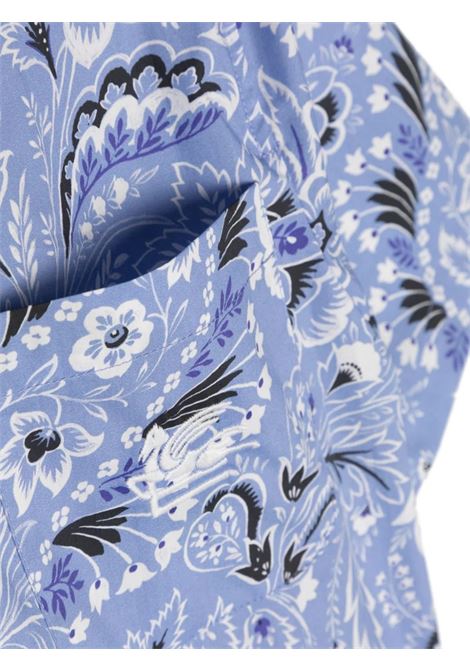 Light Blue Bowling Shirt With Paisley Motif ETRO KIDS | GU5P01-P0417654AV