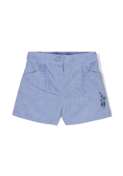 Shorts In Misto Lino Azzurro Con Logo ETRO KIDS | GU6029-P0412654