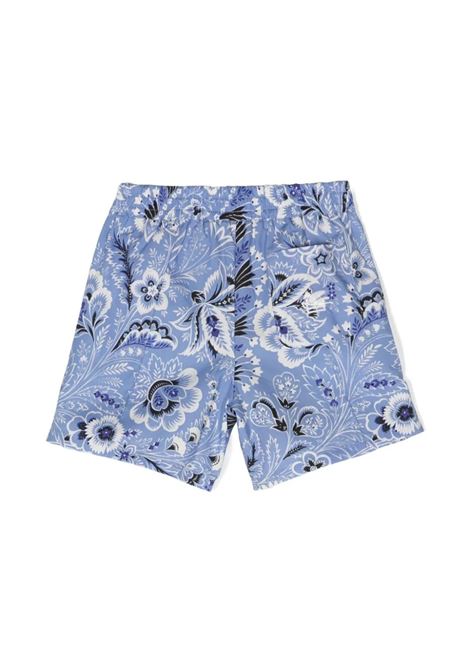 Shorts Con Stampa Paisley Azzurra ETRO KIDS | GU6519-P0417654AV