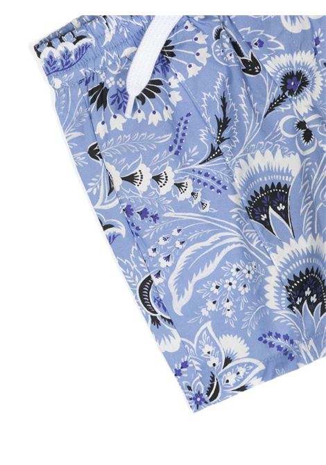 Shorts With Light Blue Paisley Print ETRO KIDS | GU6519-P0417654AV