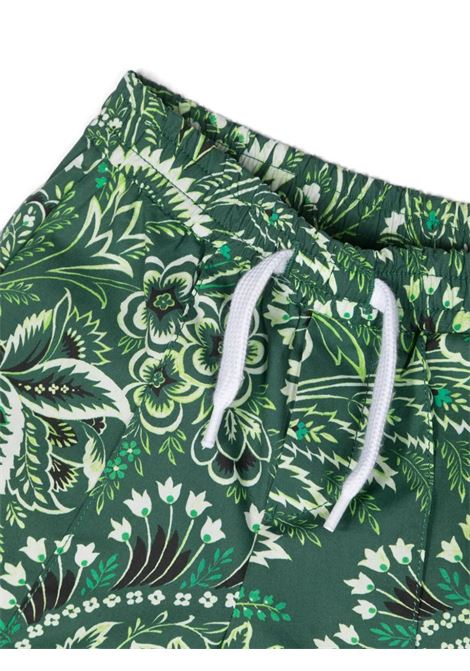Shorts Con Stampa Paisley Verde ETRO KIDS | GU6519-P0417719AV