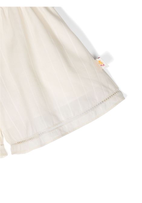 Beige Pinstripe Shorts with Curled Waist ETRO KIDS | GU6A89-P0374105