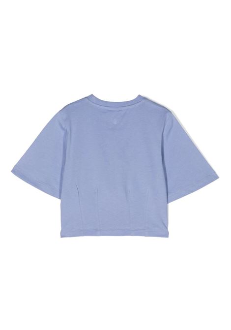 T-Shirt Crop Azzurra Con Logo Etro Pegaso ETRO KIDS | GU8A11-Z2081654