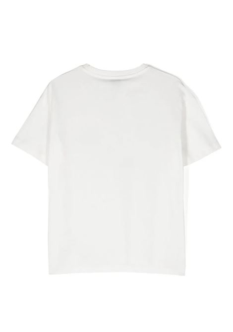 White T-Shirt With Etro Pegasus Logo In Light Blue ETRO KIDS | GU8P11-Z2081101AZ