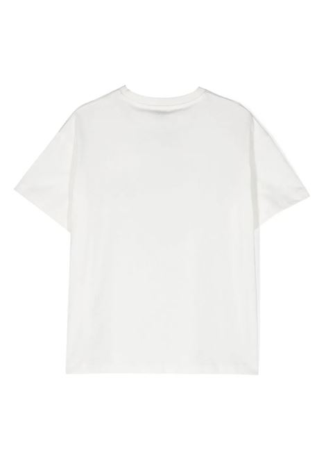 White T-Shirt With Etro Pegasus Logo In Green ETRO KIDS | GU8P11-Z2081101VE