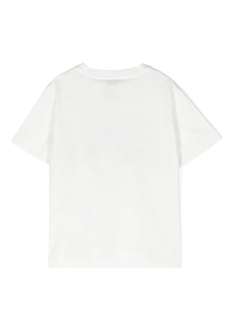 T-Shirt Bianca Con Logo e Inserto a Righe ETRO KIDS | GU8P91-J0177101VE