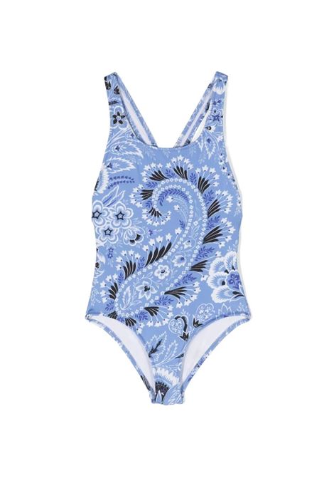 Light Blue Swimwear With Paisley Motif  ETRO KIDS | GUCA09-J0399654AV