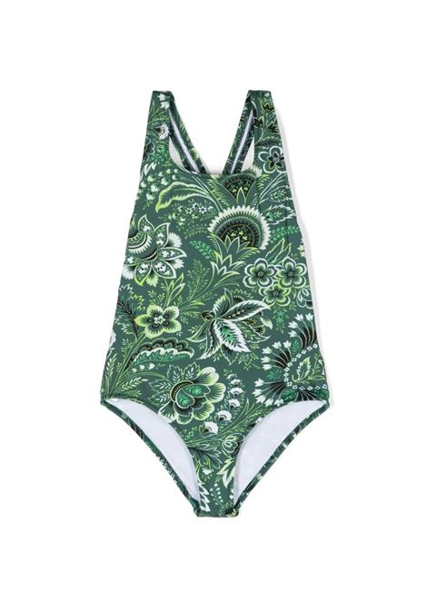 Green Swimwear With Paisley Motif  ETRO KIDS | GUCA09-J0399719AV