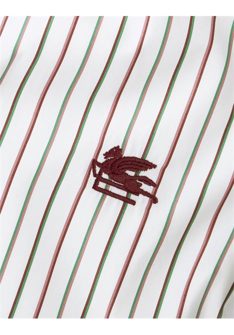 Multicolor Striped Cotton Shirt With Logo ETRO | MRIB0002-99TR515S8450