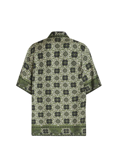 Green Bowling Shirt With Medallion Print ETRO | MRIC0033-99SP158X0890