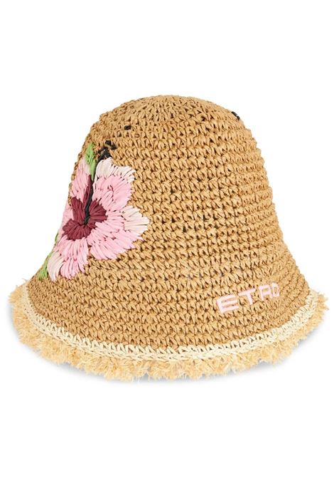 Raffia Bucket Hat With Embroidery ETRO | WAQA0010-AV250M0180