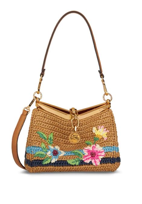 Vela Mini Bag In Raffia With Embroidery ETRO | WP1B0001-AR212Y0412