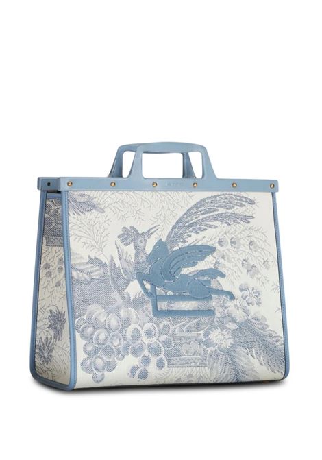 Light Blue Large Love Trotter Shopping Bag ETRO | WP1D0003-AT197S9097