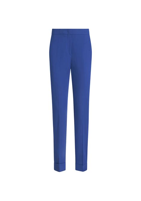 Pantaloni Cropped Stretch Blu