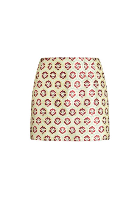 Yellow Shiny Jacquard Mini Skirt ETRO | WRFA0042-99TFA07S9840