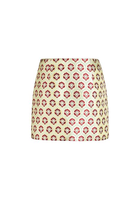 Yellow Shiny Jacquard Mini Skirt ETRO | WRFA0042-99TFA07S9840