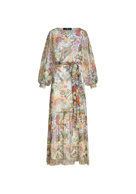 Multicoloured Printed Silk Long Dress ETRO | WRHA0026-99SP148X0800