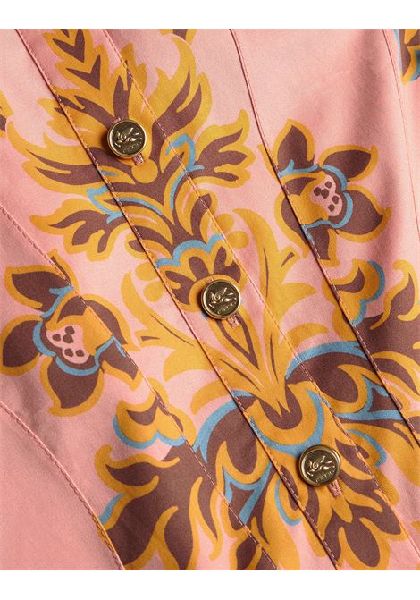 Pink Printed Cotton Long Shirt Dress ETRO | WRHA0123-99SAE99X0870