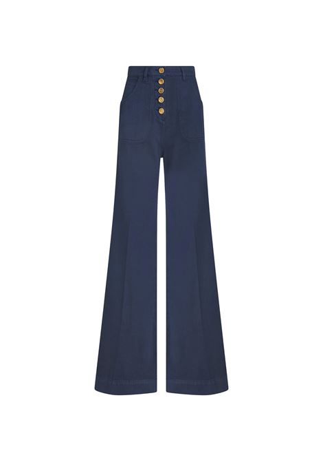 Navy Blue Flare Jeans With Pegasus Buttons ETRO | WRNB0004-AC169B3681