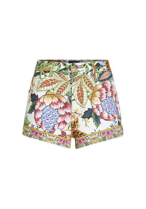 Multicolor Bouquet Shorts ETRO | WRNG0001-AK018X0800