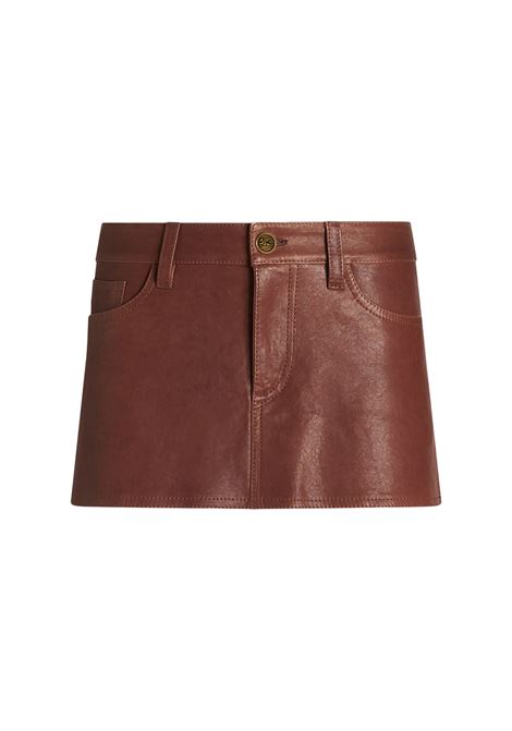 Brown Nappa Mini Skirt ETRO | WROE0002-AP009M0883
