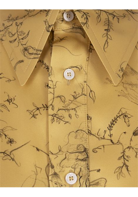 Printed Mandarin Silk Satin Long Shirt Dress FABIANA FILIPPI | ABD274F1300000H45554030