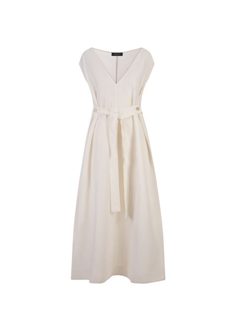White Viscose and Linen Dress FABIANA FILIPPI | Dress And Jumpsuit | ABD274F1380000D5440142