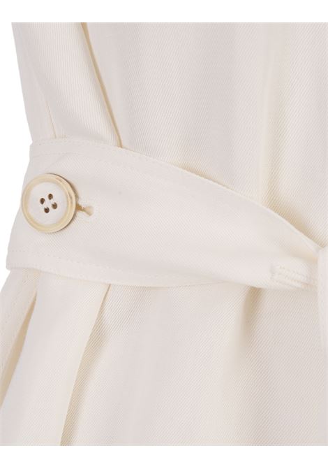 White Viscose and Linen Dress FABIANA FILIPPI | ABD274F1380000D5440142