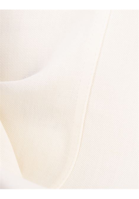 White Viscose and Linen Dress FABIANA FILIPPI | ABD274F1380000D5440142